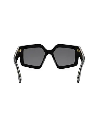 FENDI | Lunettes de soleil carrées noires FENDI Roma | schwarz